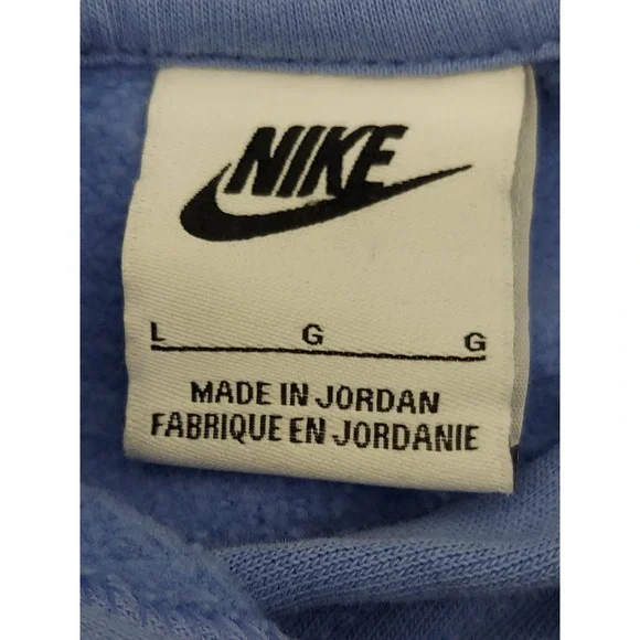 Nike Sportswear Club Hoodie Youth Large Blue Fleece Pullover Warm Swoosh - Picture 3 of 10